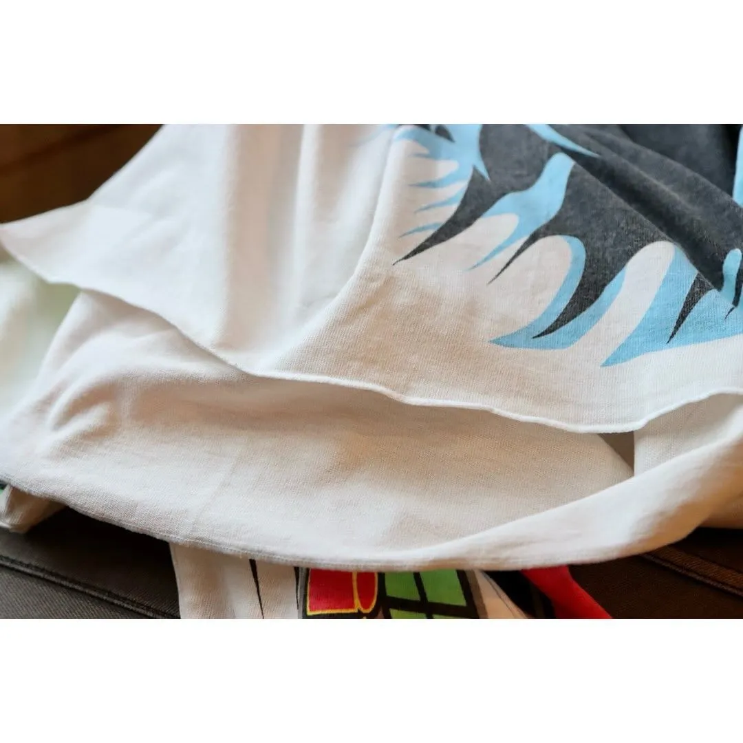 SAINT MICHAEL 24SS SAINT FORCE L/S TEE New Racing Retro Long Sleeve Off-white S-XL Front, left and right sleeves, even ribs are printed. There are more than 30 sets of samples in total. They are extremely complicated and all are oversized screen versions. Ready-made garments are washed and worn with Vintage value.